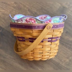 Longaberger Plant 2000 Morning Glory Basket, Protector and Liner